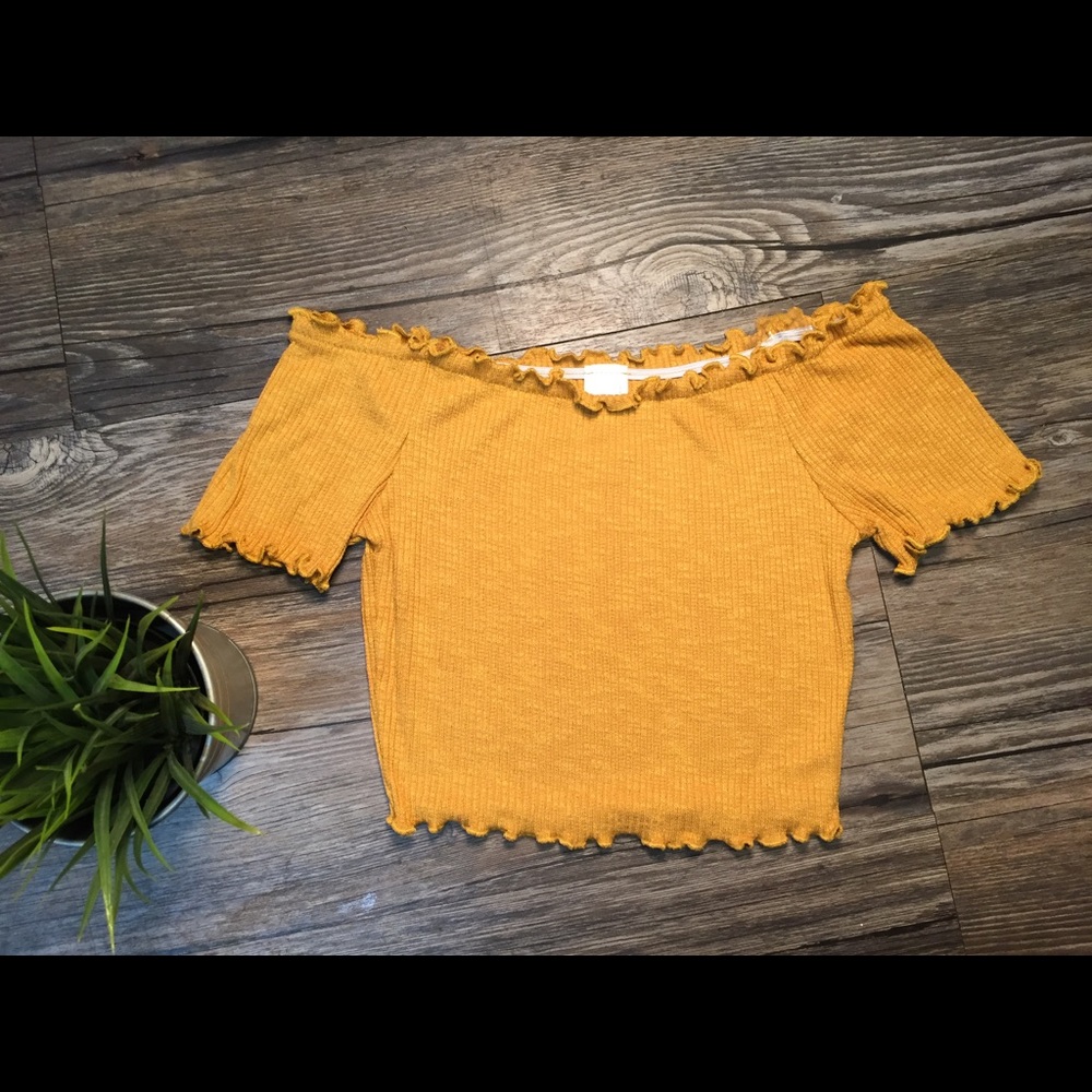 Off the shoulder crop top